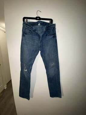 Banana Republic Slim Fit Distressed Blue Denim Jeans 31x32